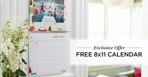 Shutterfly Free 8x11 Wall Calendar FamilySavings