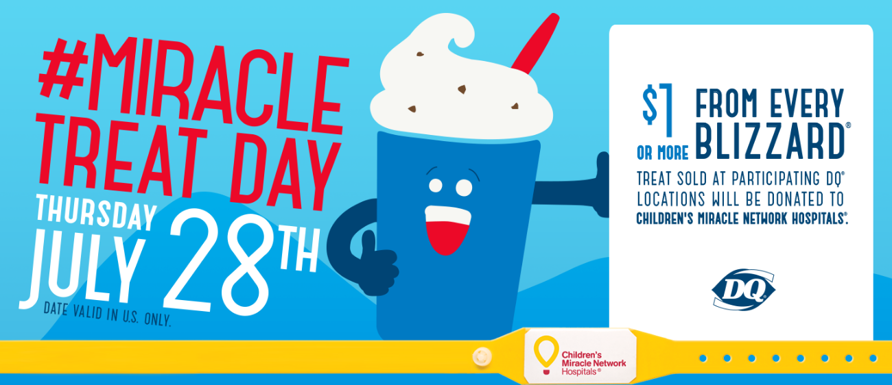 Dairy Queen Miracle Treat Day on Thursday (7/28)! FamilySavings