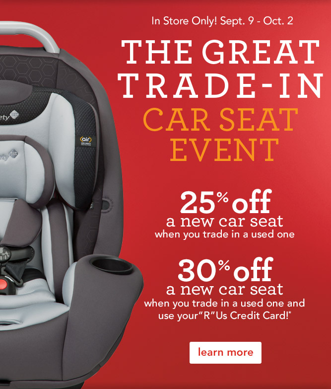 babies r us car seat trade in