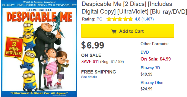Best Buy Minions Just 4 99 Despicable Me Only 6 99 Familysavings
