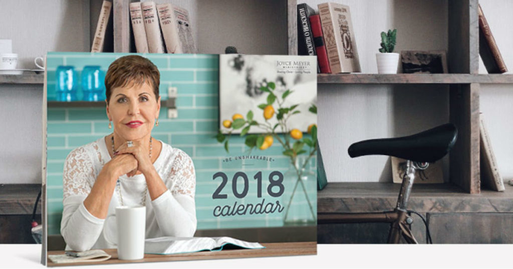 Free 2018 Calendar from Joyce Meyer Ministries FamilySavings