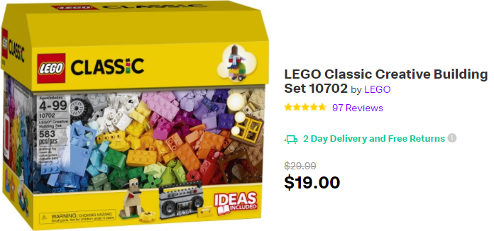 lego classic 583 pieces