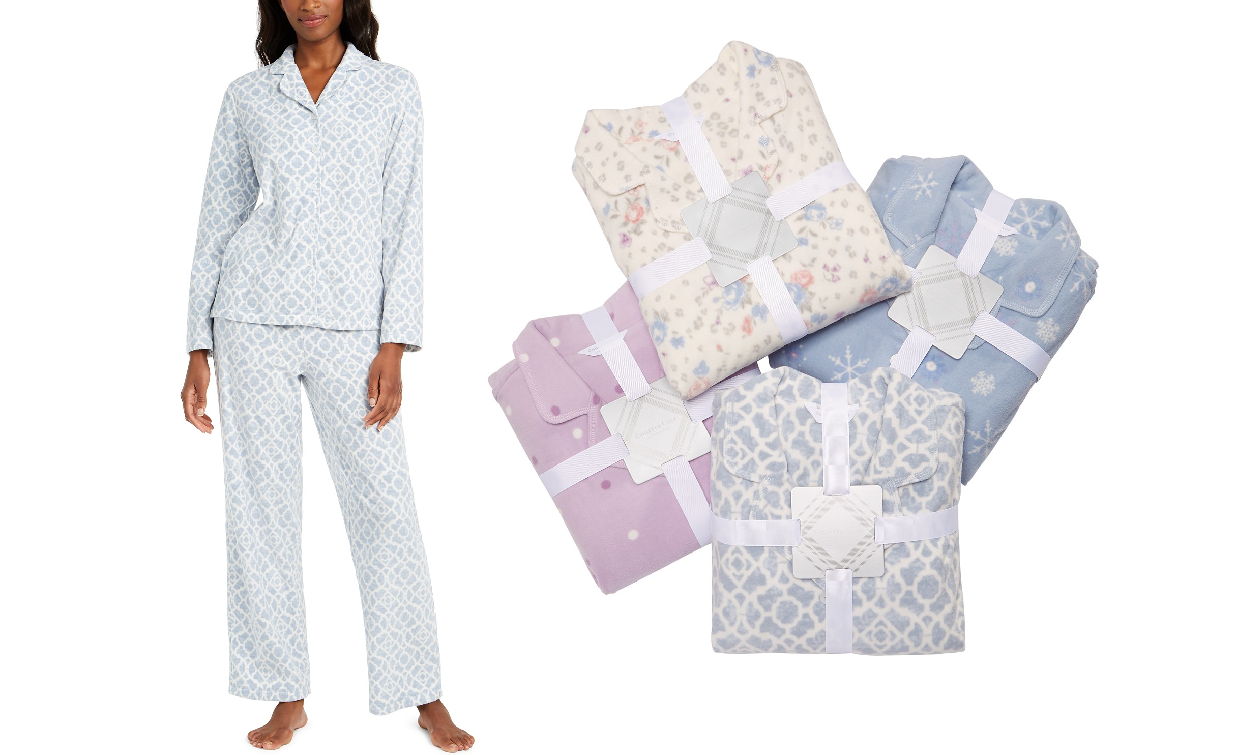 Macy's Charter Club Women's Cozy Fleece Pajama Set just 8.86